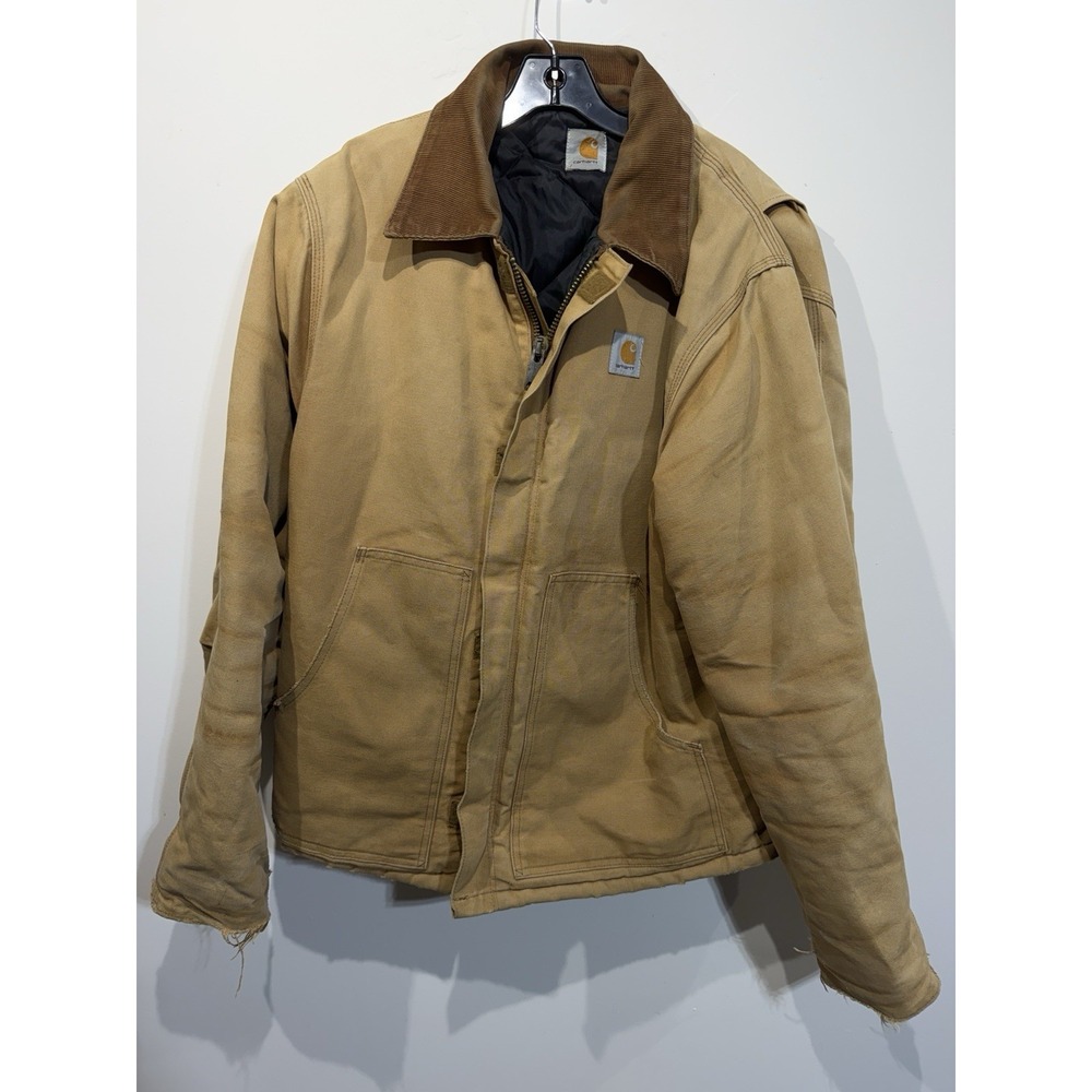 VTG Carhartt J02 Arctic Quilt Lined GRUNGE Corduroy XL Jacket Distress Y2K USA